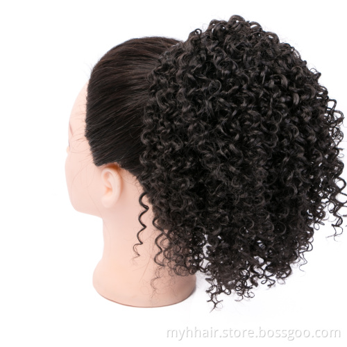 Chignon Curly Ponytail Hairpiece With Rubber 10 Inch crochet braid band hair Synthetic Ponytail Hair Extension with Clip-in